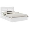 vidaXL Opslag bed met hoofdeinde Wit 140 x 200 cm Bewerkt hout
