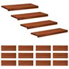 vidaXL Trapmatten 16 st Bruin 80 x 30 x 2 cm Massief beukenhout