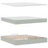 vidaXL Ottoman bed met matras en LED's 180x200cm fluweel lichtgrijs