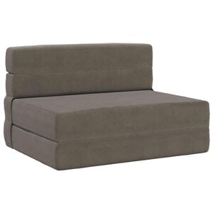 vidaXL Vouwbare Bankbed Lichtgrijs 70 x 72 x 60 cm Stof