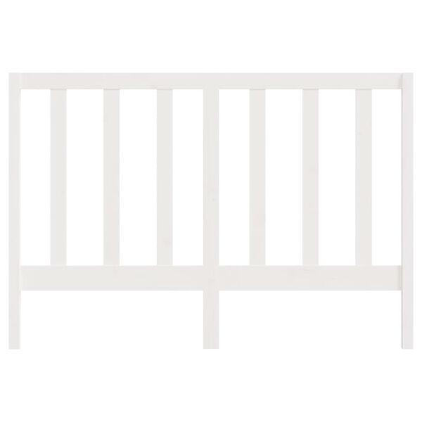 vidaXL Hoofdbord 126x4x100 cm massief grenenhout wit