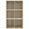 vidaXL Boekenkast/dressoir 66x30x98 cm bewerkt hout wit sonoma eiken