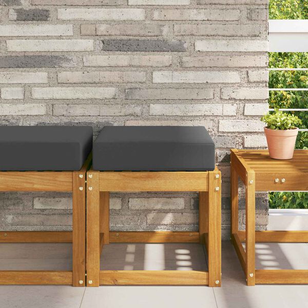 vidaXL Buiten Zitkussen Antraciet 40 x 40 x 8 cm 100% Polyester