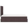 vidaXL Ottoman bed met matras 120x190 cm stof donkerbruin