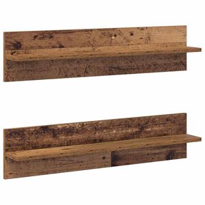 vidaXL Wandplank 2 pcs Oud Hout 80 x 11,5 x 18 cm Bewerkt hout