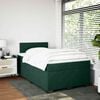 vidaXL Boxspring met matras fluweel donkergroen 120x190 cm