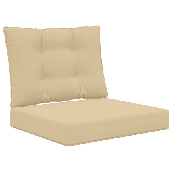 vidaXL Buiten bankkussen 2 pcs Beige Polyester