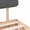 vidaXL Bedframe met Gevoerd Hoofdgedeelte Donkergrijs 140 x 200 cm