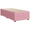 vidaXL Boxspring met matras fluweel roze 90x190 cm