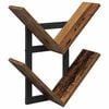 vidaXL Wand Vlonderschap Oud hout 43 x 15 x 47 cm Bewerkt hout