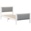 vidaXL Bedframe met hoofdeinde Lichtgrijs 100 x 200 cm Stof