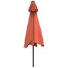 vidaXL Parasol met metalen paal 300 cm terracottakleurig