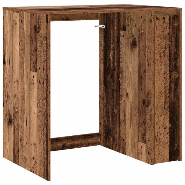 vidaXL Wasmachinekast met opslag Oudhout 87 x 60 x 69 cm Bewerkt hout