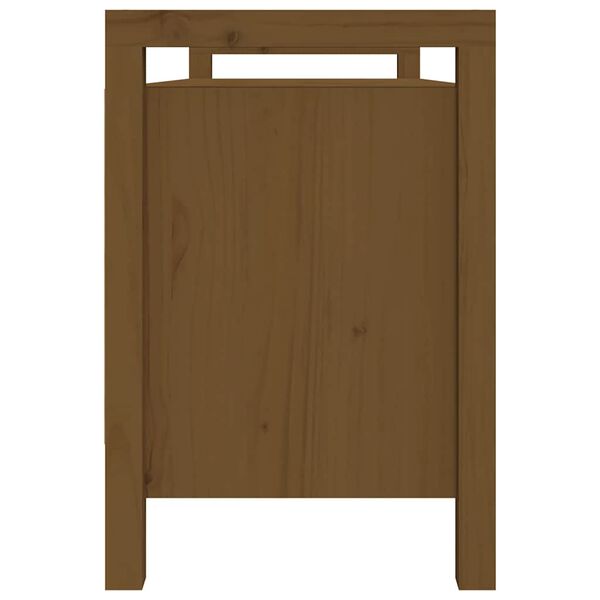 vidaXL Halbankje 110x40x60 cm massief grenenhout honingbruin