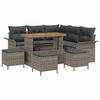 vidaXL Tuin Sofa Set met kussen met opslag met kussen 9 pcs Grijs