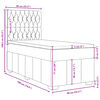 vidaXL Boxspring met matras stof cr&egrave;mekleurig 90x190 cm