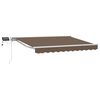 vidaXL Handmatige Luifelhouder met LED's Taupe 3,5 x 2 m