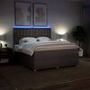 vidaXL Boxspring met matras stof taupe 180x200 cm