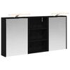 vidaXL Badkamerkastenset 3 st 126 x 16 x 62.5 cm Bewerkt hout