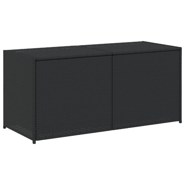 vidaXL Tuinbox 283 L poly rattan zwart