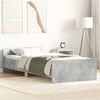 vidaXL Bedframe bewerkt hout betongrijs 90x190 cm