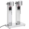 vidaXL Milkshake mixer met dubbele bekers roestvrij staal 2 L