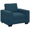 vidaXL 3-delige Loungeset met kussens fluweel blauw
