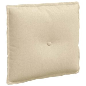 vidaXL Rugkussen Cr&egrave;me 50 x 19 x 45 cm Stof