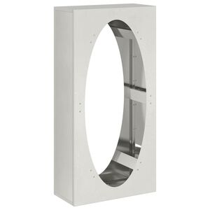 vidaXL Brandhoutrek 50x23x100 cm roestvrij staal