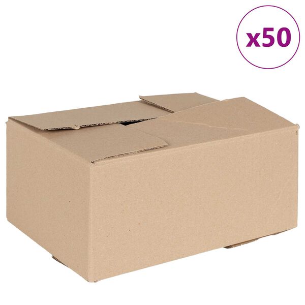 vidaXL Vouwdoos met opslag 50 pcs Naturel 30 x 21,5 x 14 cm Karton