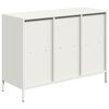 vidaXL Dressoir 101,5x39x73,5 cm koudgewalst staal wit
