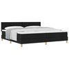 vidaXL Boxspringbed met matras met hoofdeinde Zwart 200 x 200 cm Stof