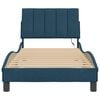 vidaXL Bedframe met LED zonder matras "Hanko" fluweel blauw 80x200 cm
