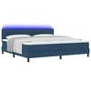 vidaXL Boxspring bed met matras met LED Blauw 200 x 200 cm Stof