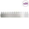 vidaXL Gazonranden 20 pcs Zilver 103 x 0,05 x 22 cm Roestvrij staal