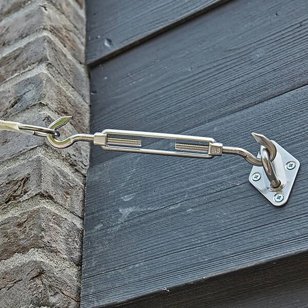 Livin'outdoor Bevestigingsset driehoekig schaduwdoek roestvrij staal