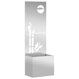 vidaXL Tuin Privacy Screen Fretwerk Zilver 50 x 32 x 150 cm