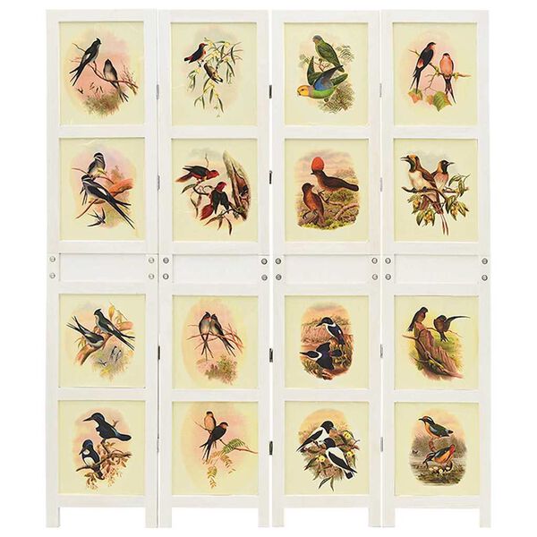 vidaXL Romdivider Paneel Wit 212 x 165 cm MDF