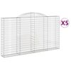 vidaXL Schanskorven 5 st gewelfd 300x30x160/180 cm ijzer