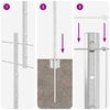 vidaXL Hek met Paal Zilver 1,6 x 25 m Staal