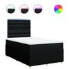 vidaXL Boxspring met matras stof zwart 120x200 cm