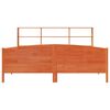 vidaXL Bed met boekenkast zonder matras grenenhout wasbruin 180x200 cm