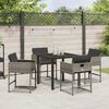 vidaXL Tuin eettafelset 5 pcs Grijs poly rattan