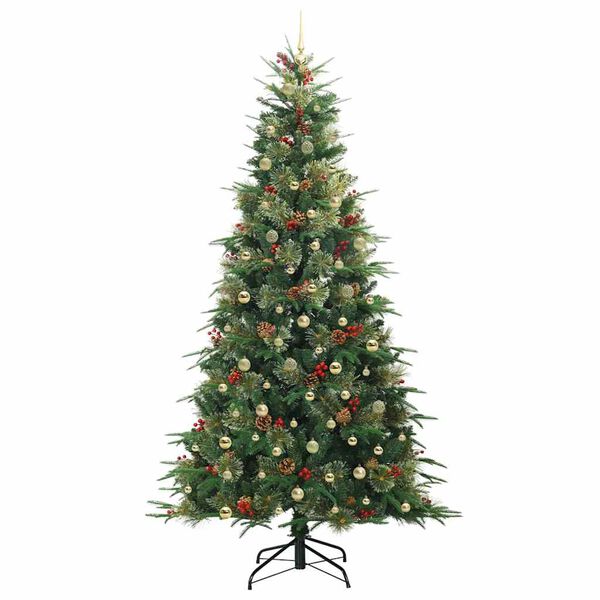 vidaXL Kunstmatige Inklapbare Kerstboom Groen 240 cm PE en PVC