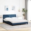 vidaXL Bed met matras "Hanko" stof blauw 160x200 cm