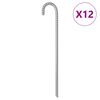 vidaXL Tentharingen 12 st &Oslash;12 mm 41,5 cm gegalvaniseerd staal