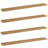 vidaXL Wandplank met plank 4 pcs Bruin 100 x 9 x 3 cm Bewerkt hout