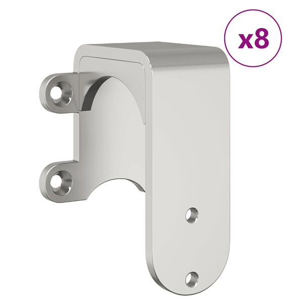 vidaXL Schuifdeur onderdelenset 400 cm roestvrij staal zilverkleurig