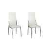 vidaXL Eetkamerstoelen 2 st kunstleer wit
