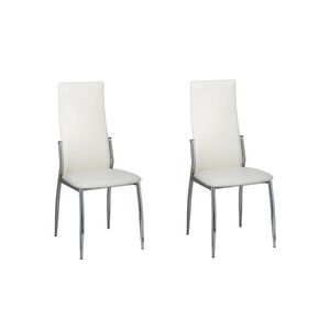 vidaXL Eetkamerstoelen 2 st kunstleer wit